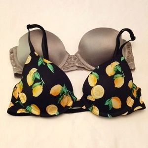 2 VICTORIA SECRET PINK BRAS 32A